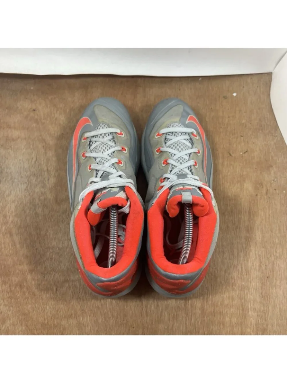 Nike LeBron 11 Low Base Grey Laser Crimson (No Box) Men Size 10 Basketball Shoes